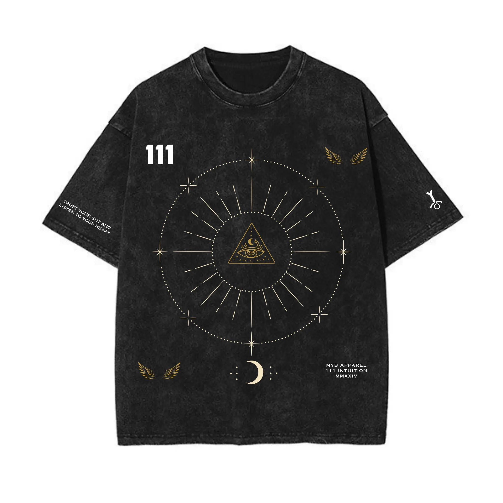 "111" ACID WASH OVERSIZED TEE MYB Apparel