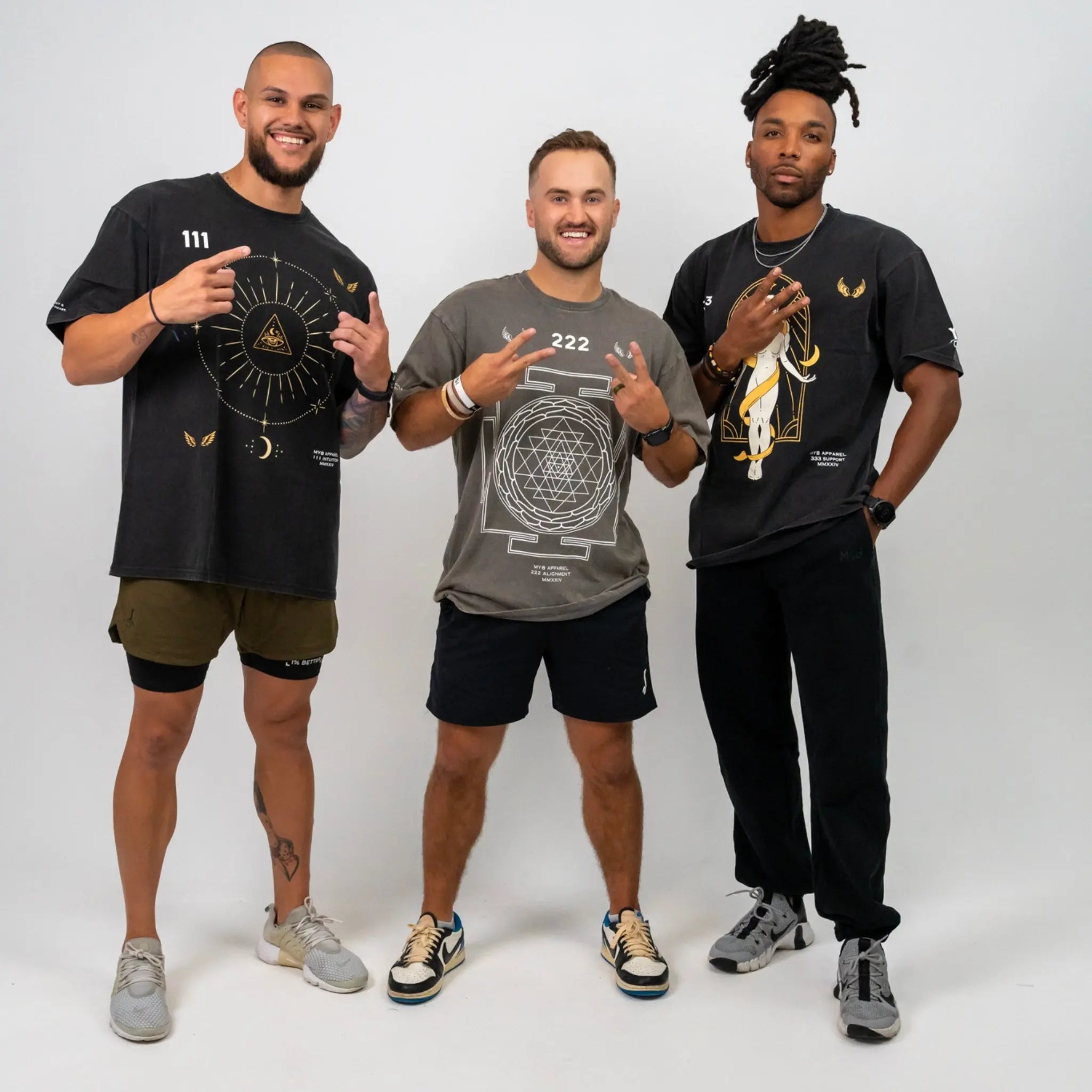 "333" ACID WASH OVERSIZED TEE MYB Apparel