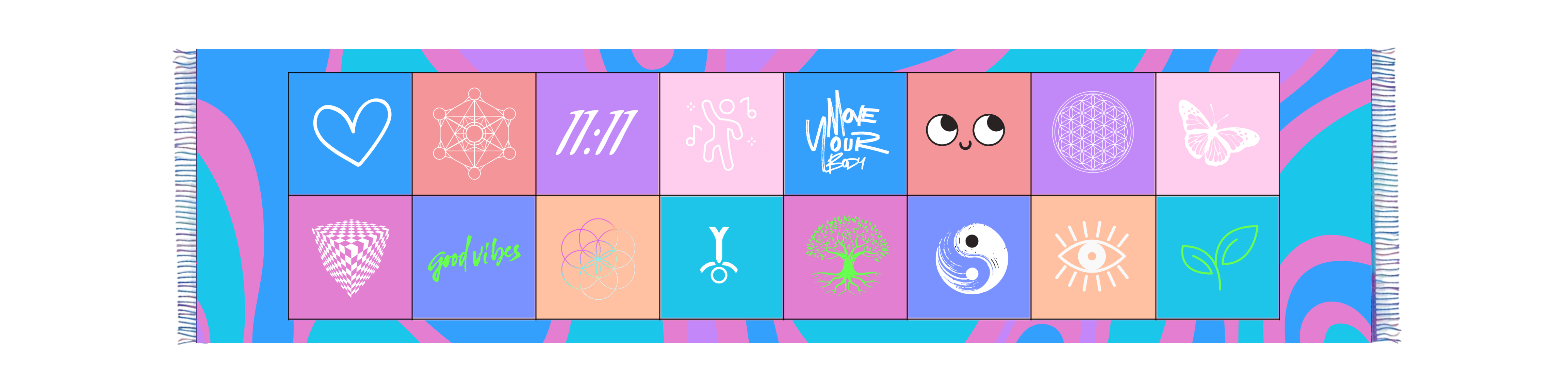 SPIRITUAL BEING REVERSIBLE PASHMINA