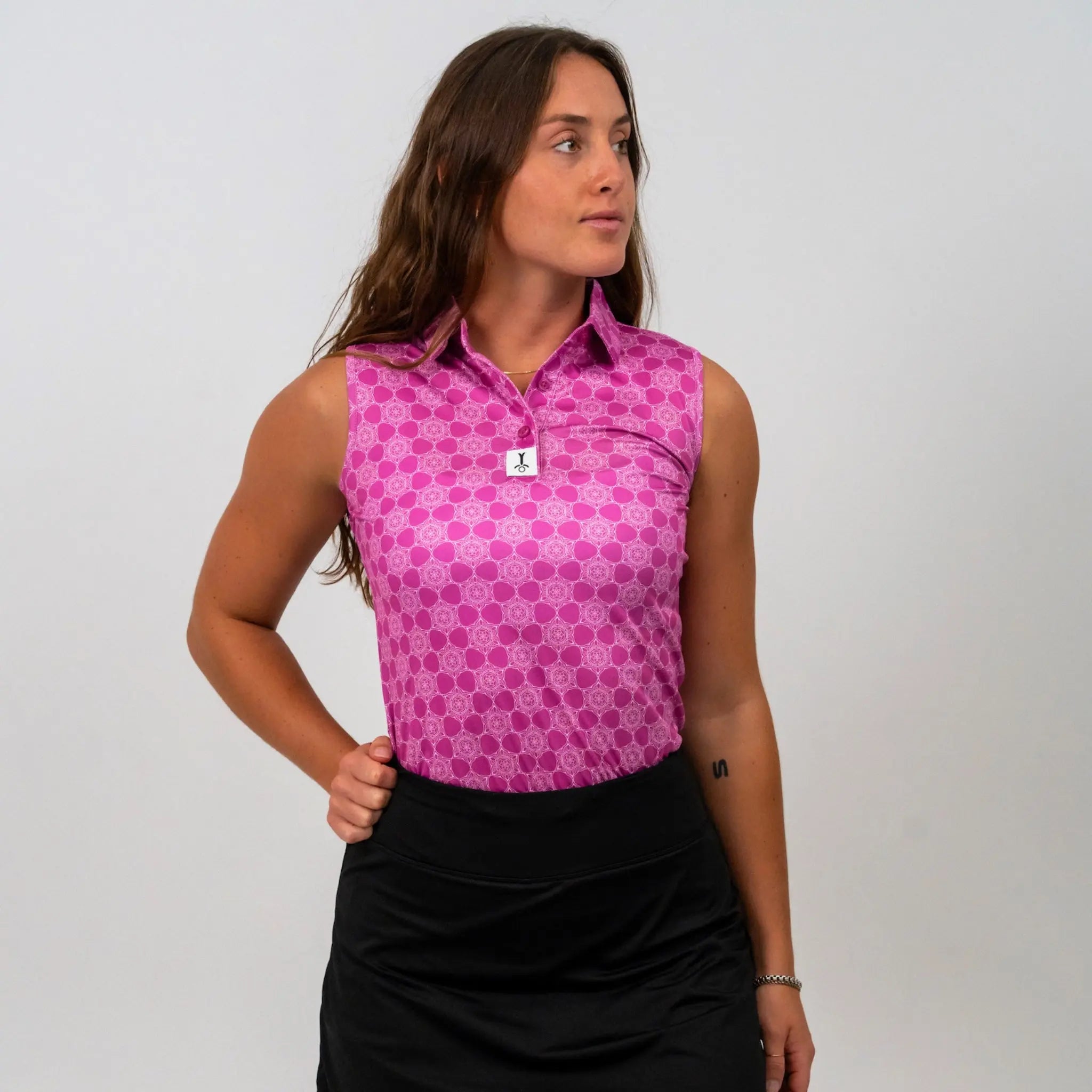 "6 PETAL FLOWER" SLEEVELESS POLO MYB Apparel