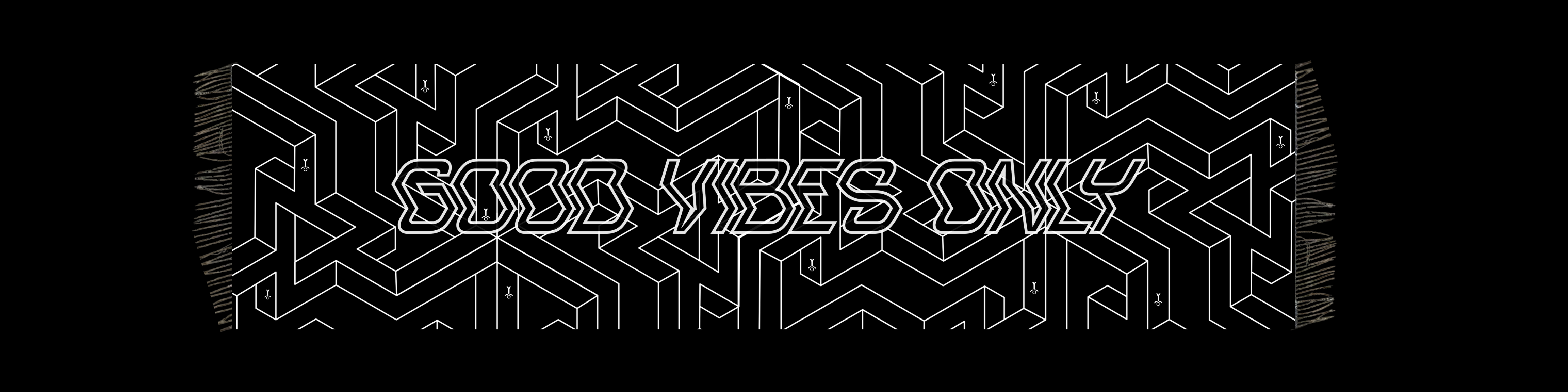 GOOD VIBES ONLY 222 REVERSIBLE PASHMINA