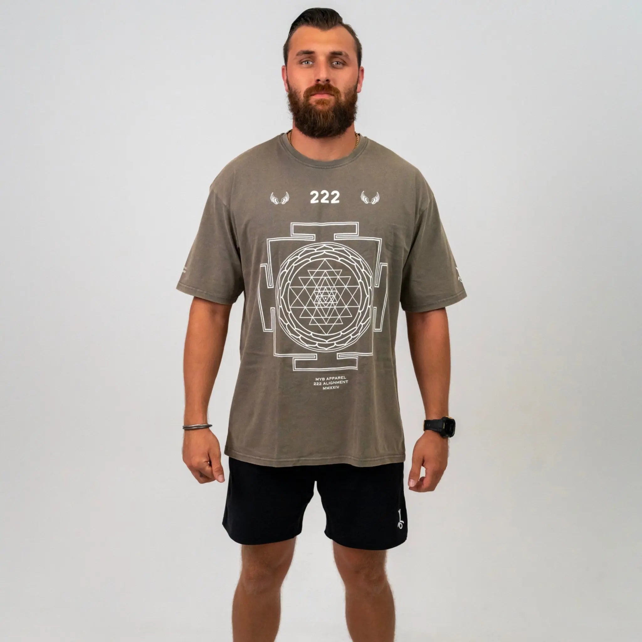 "222" ACID WASH OVERSIZED TEE MYB Apparel