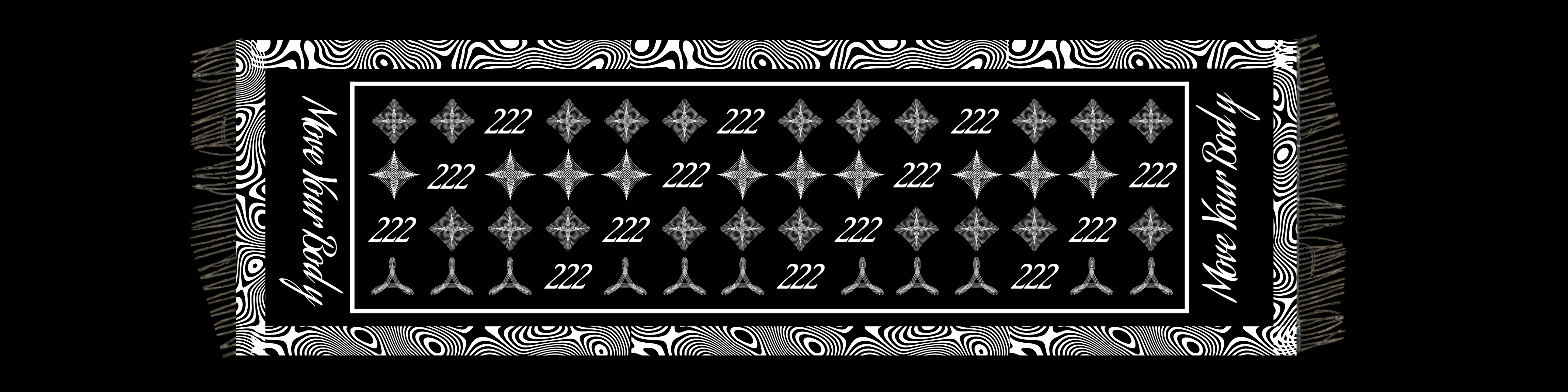 GOOD VIBES ONLY 222 REVERSIBLE PASHMINA