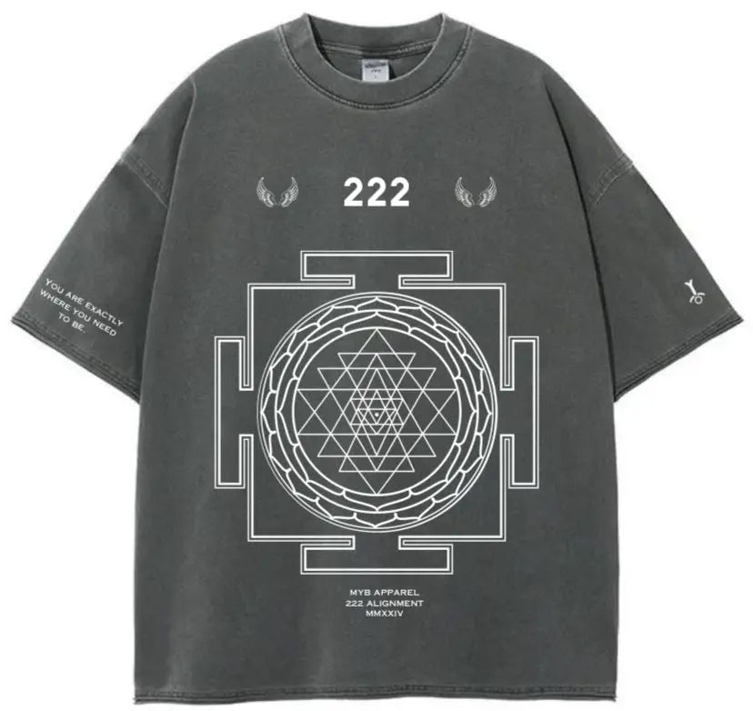 "222" ACID WASH OVERSIZED TEE MYB Apparel