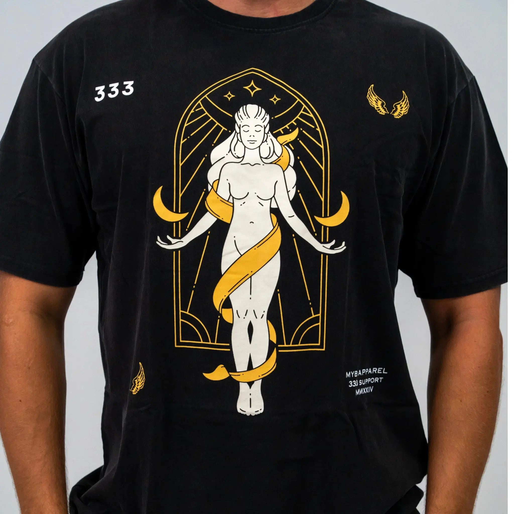 "333" ACID WASH OVERSIZED TEE MYB Apparel