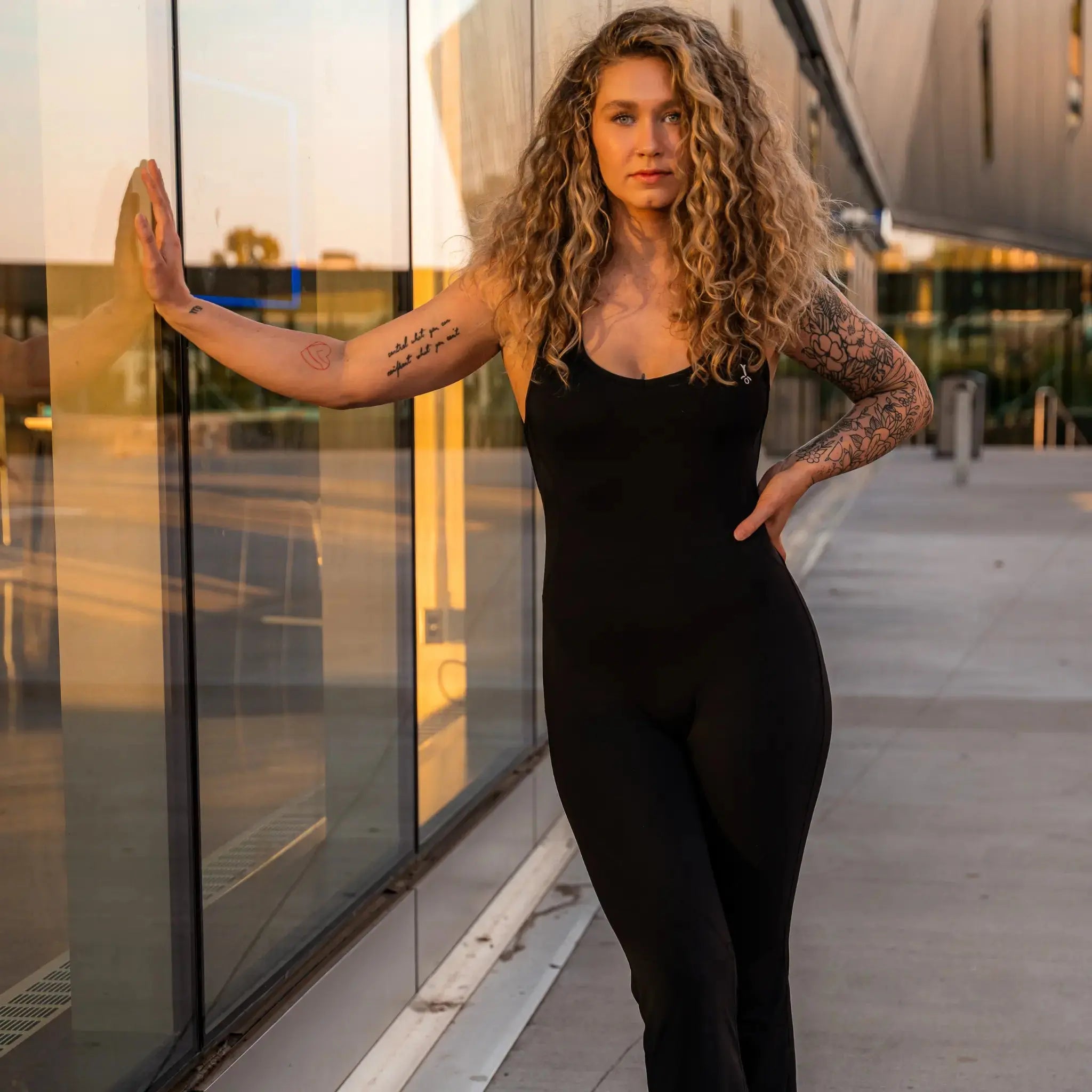 VITALITY FLARED JUMPSUIT - 30" MYB Apparel