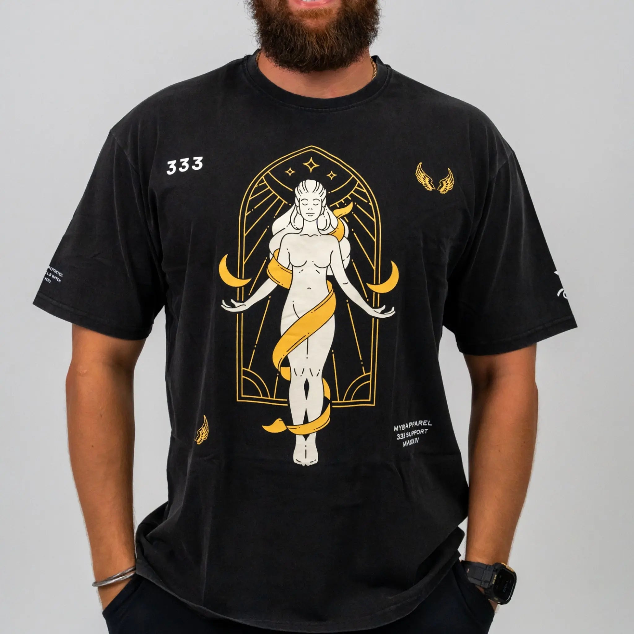 "333" ACID WASH OVERSIZED TEE MYB Apparel