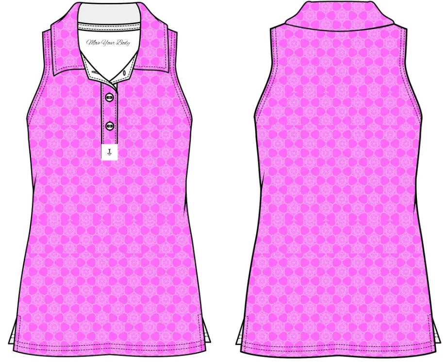 "6 PETAL FLOWER" SLEEVELESS POLO MYB Apparel