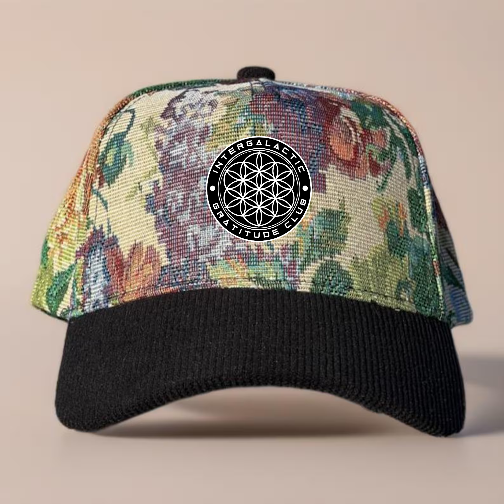 Intergalactic Gratitude Club - Floral 5 Panel Hat