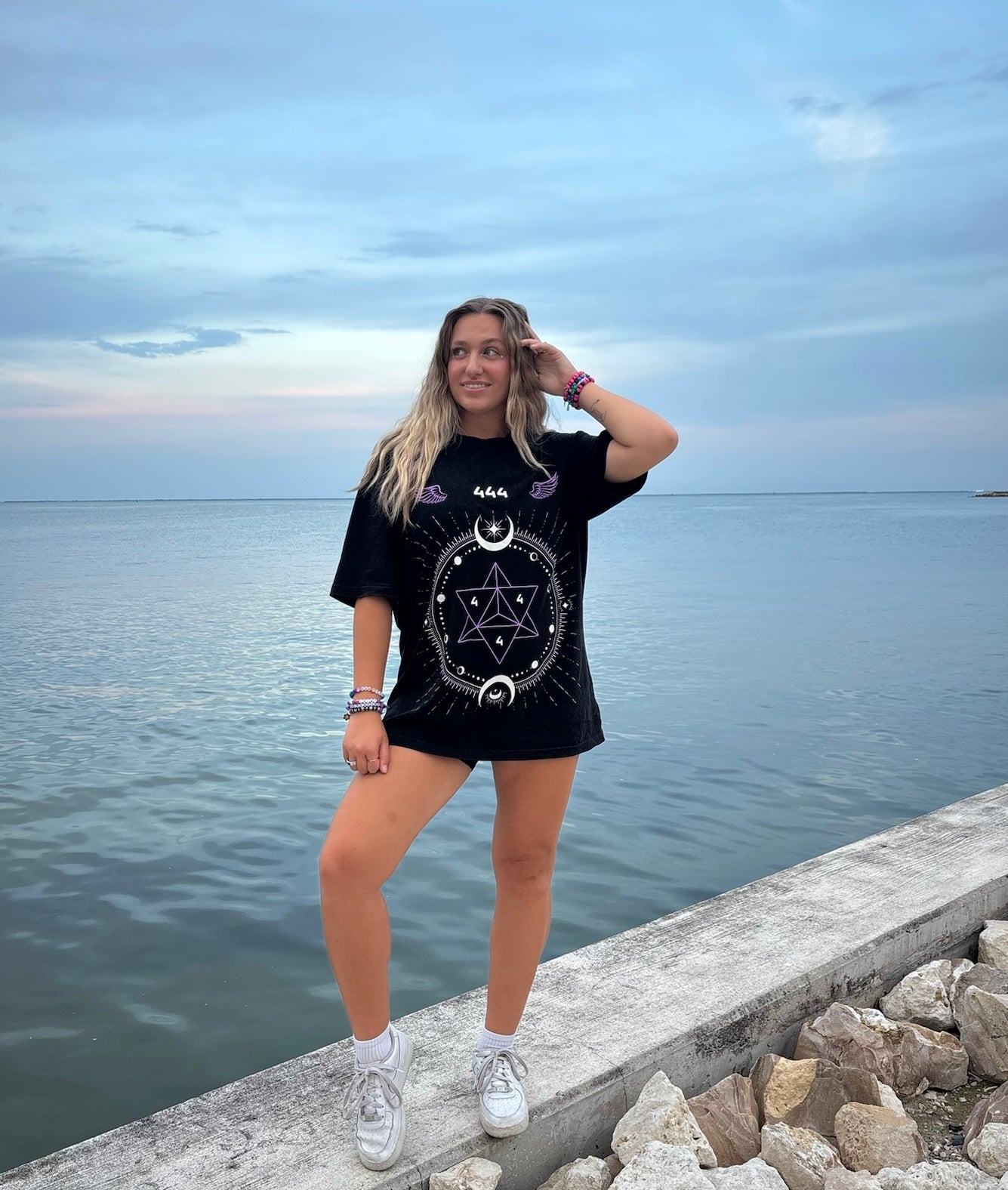 444 Oversized Acid Wash Tee