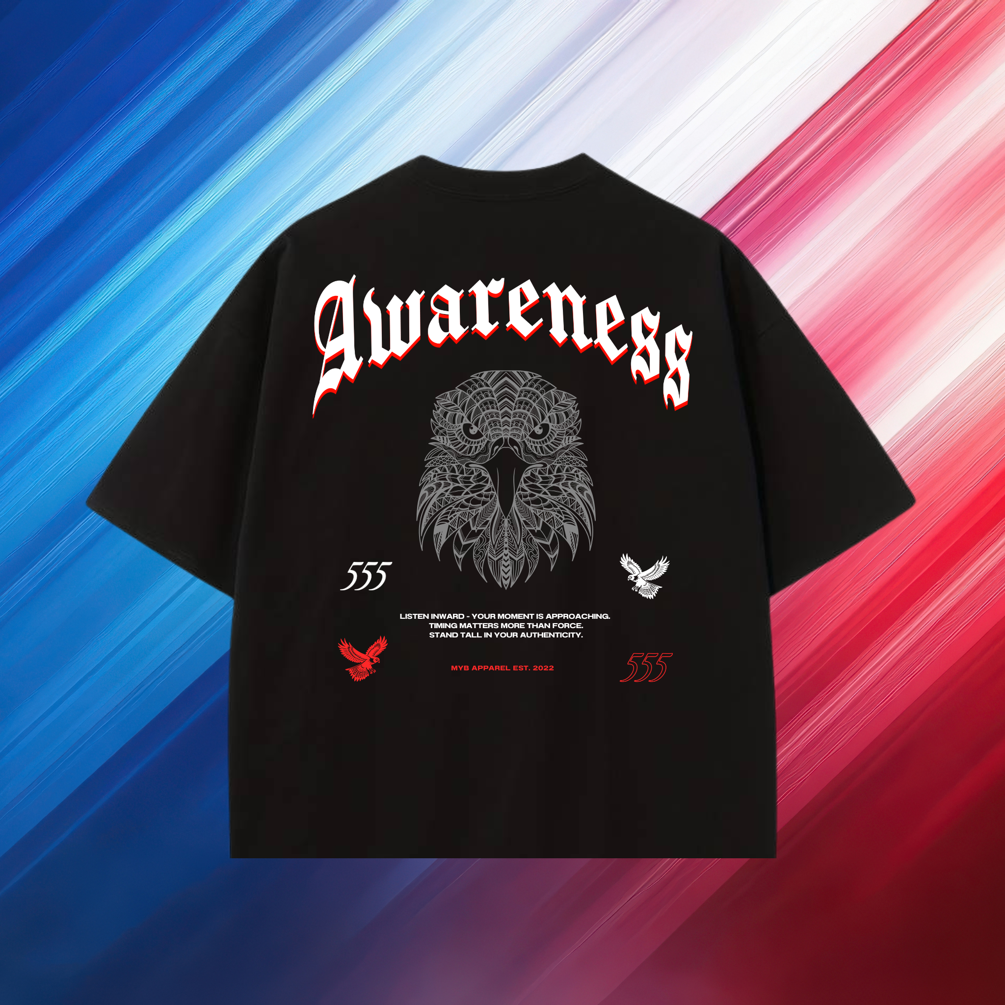 Frequency Oversized Cropped Tee - AWARENESS