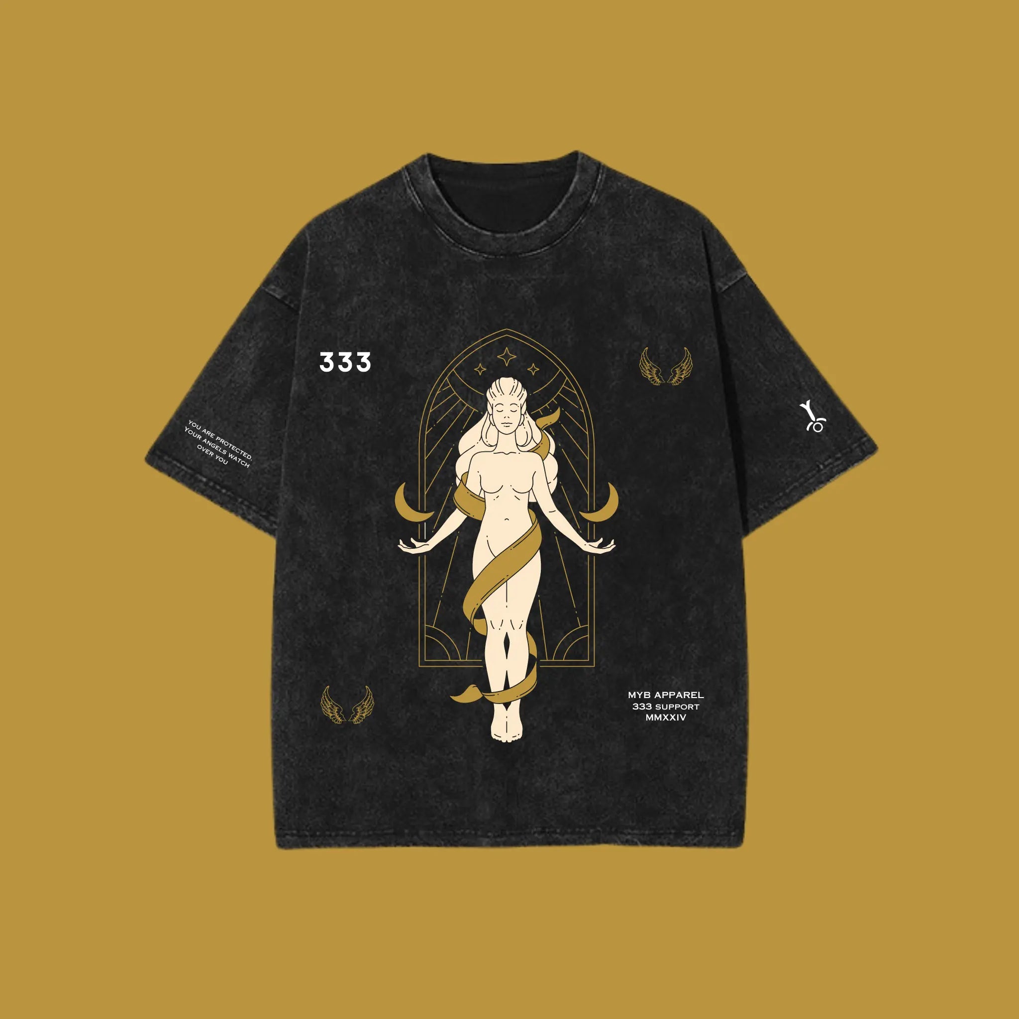 "333" ACID WASH OVERSIZED TEE MYB Apparel