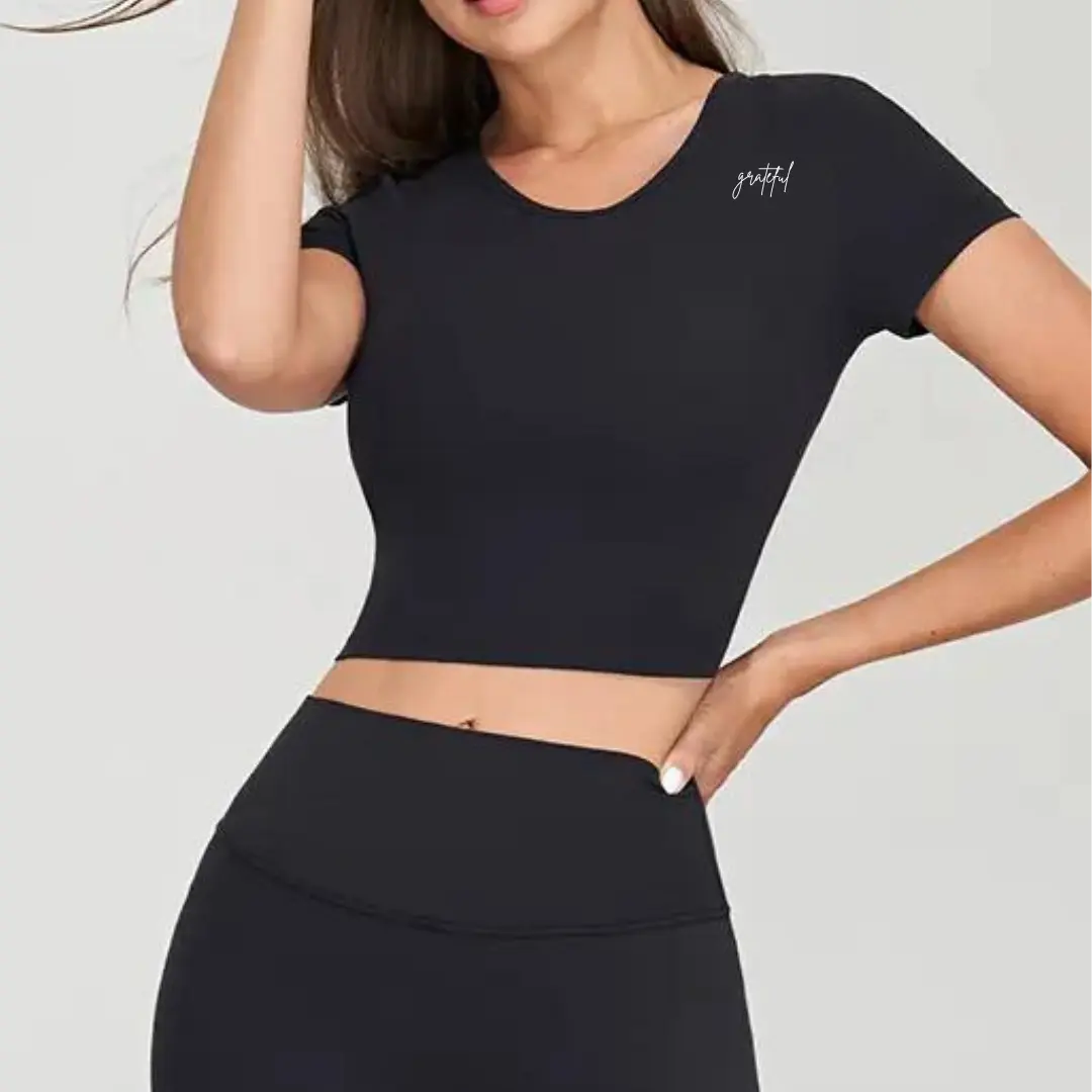 LYCRA FITTED CROP TEE