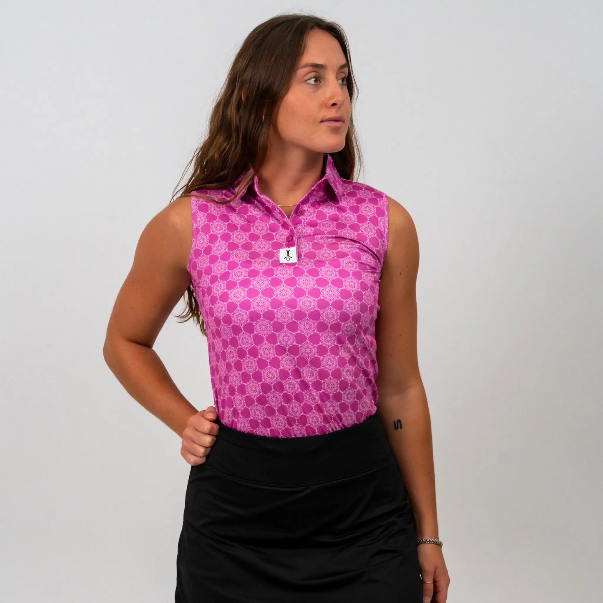 "6 PETAL FLOWER"  SLEEVELESS POLO MYB Apparel