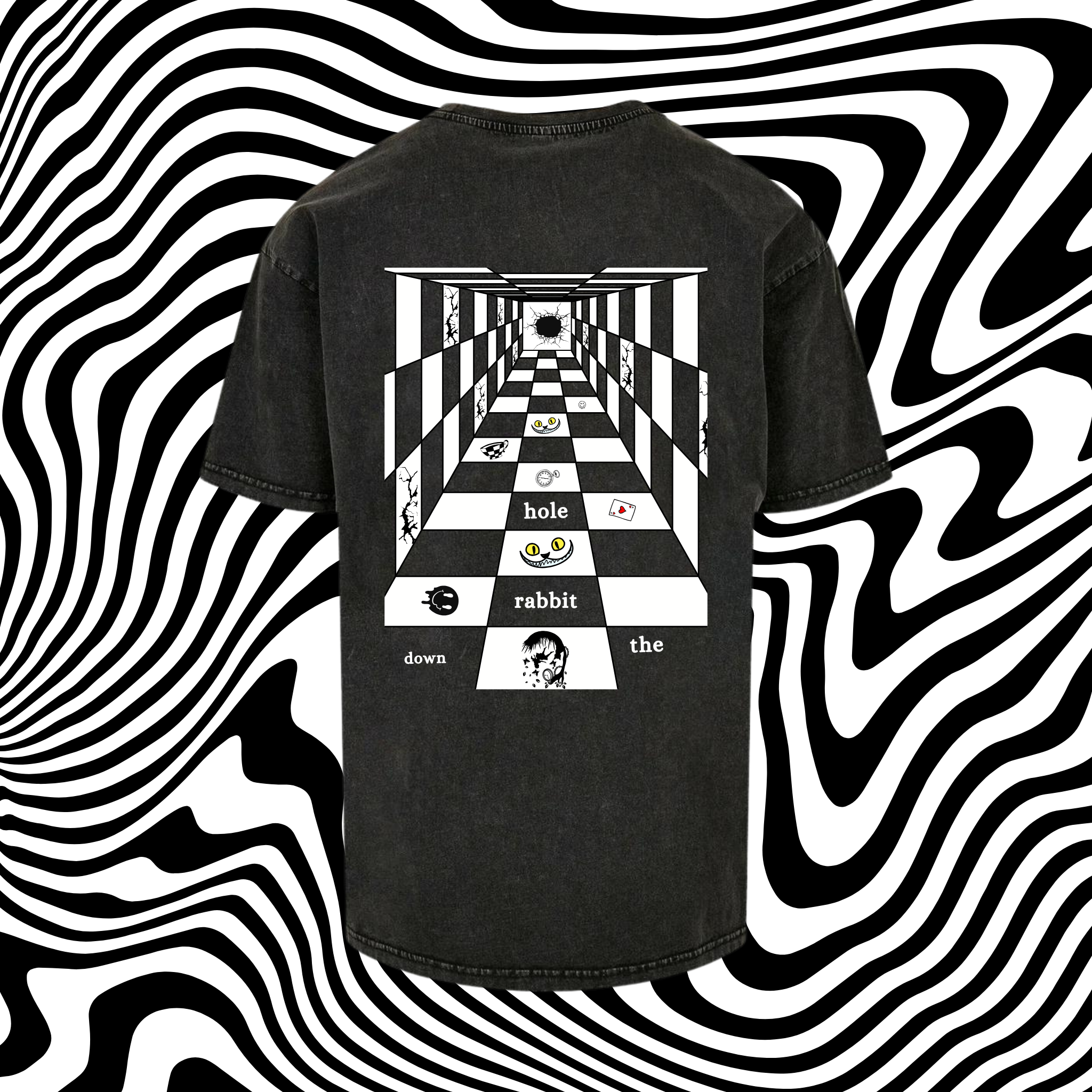 WONDERLAND ACID WASH OVERSIZED TEE 004