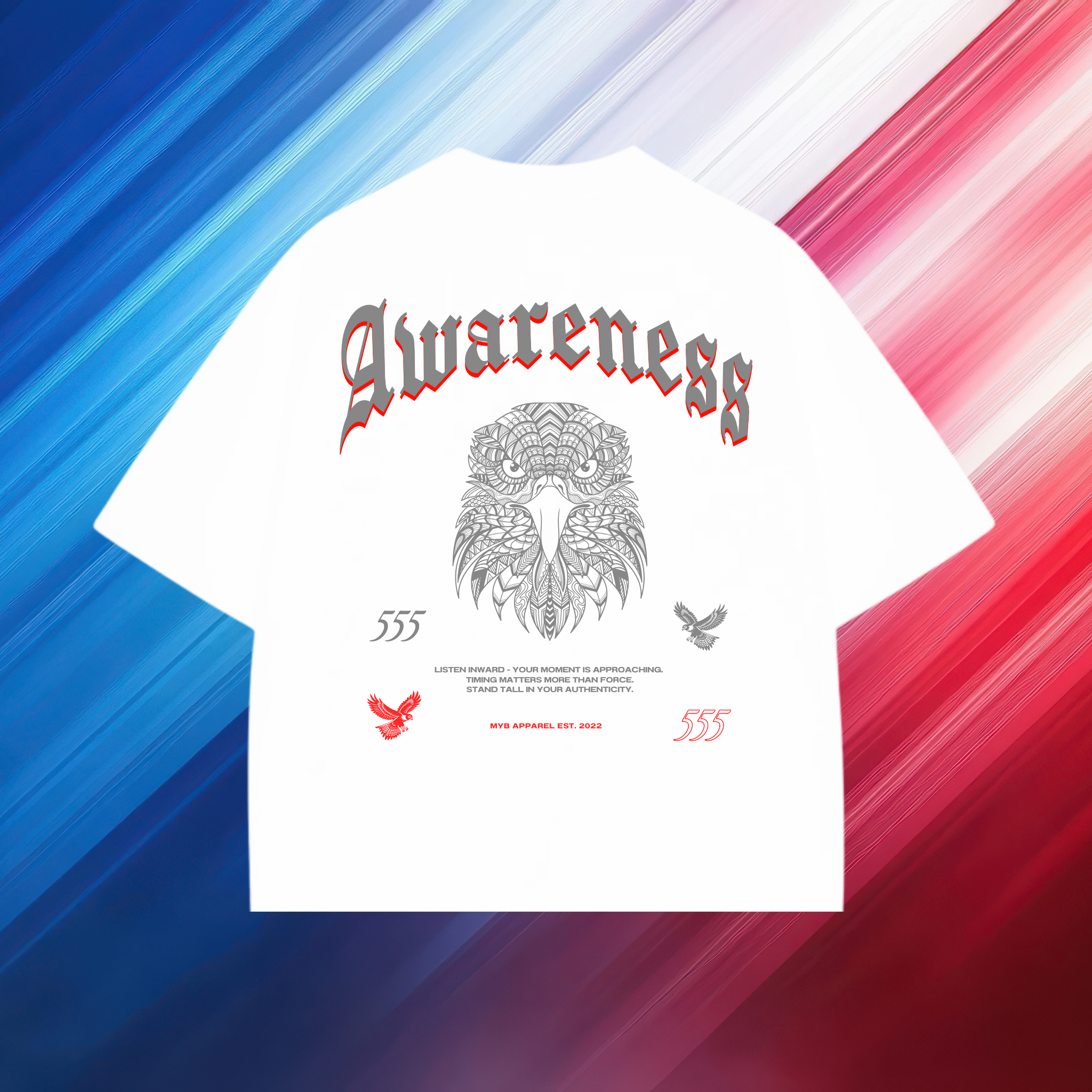 Frequency Oversized Cropped Tee - AWARENESS