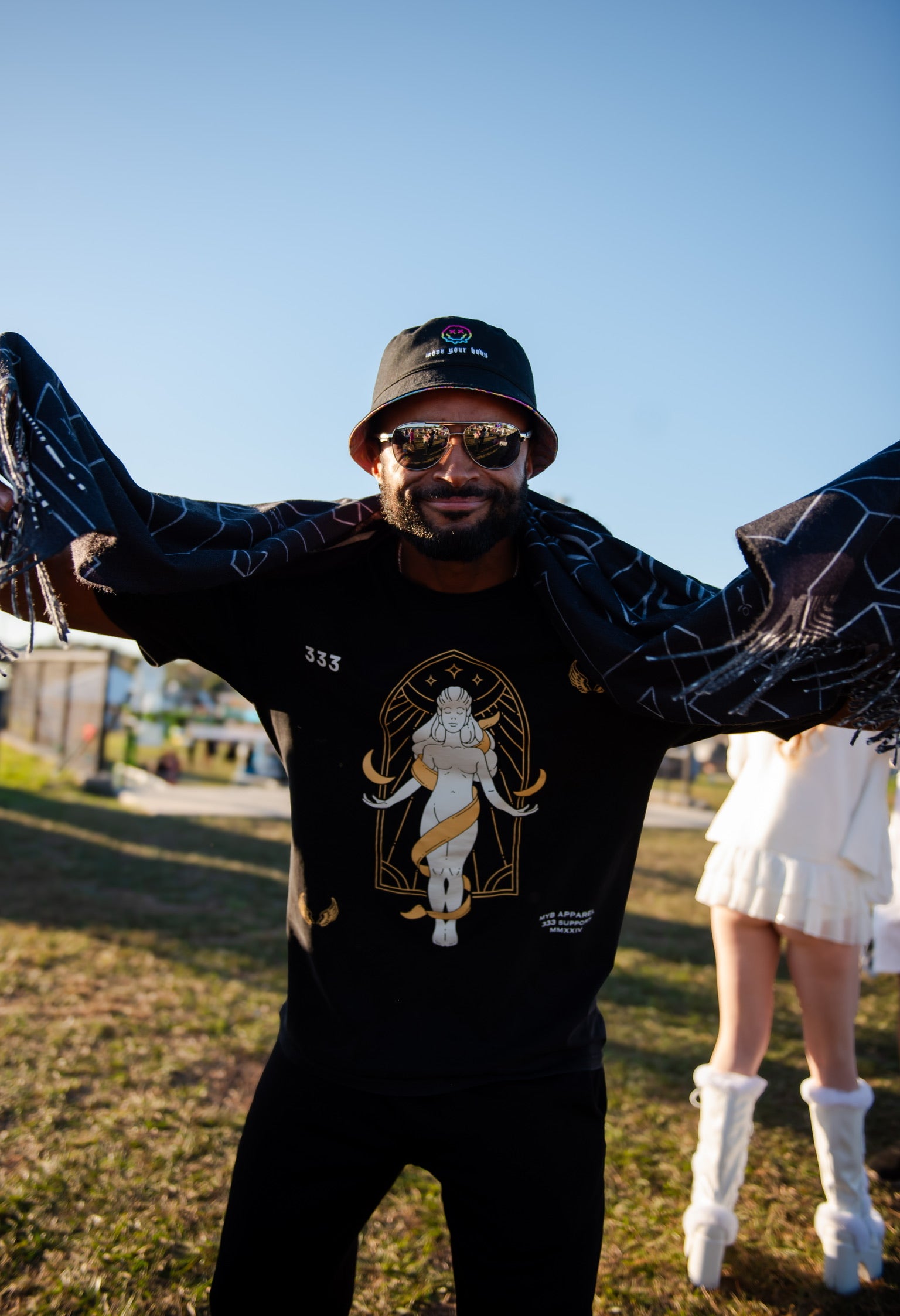 GOOD VIBES ONLY 222 REVERSIBLE PASHMINA