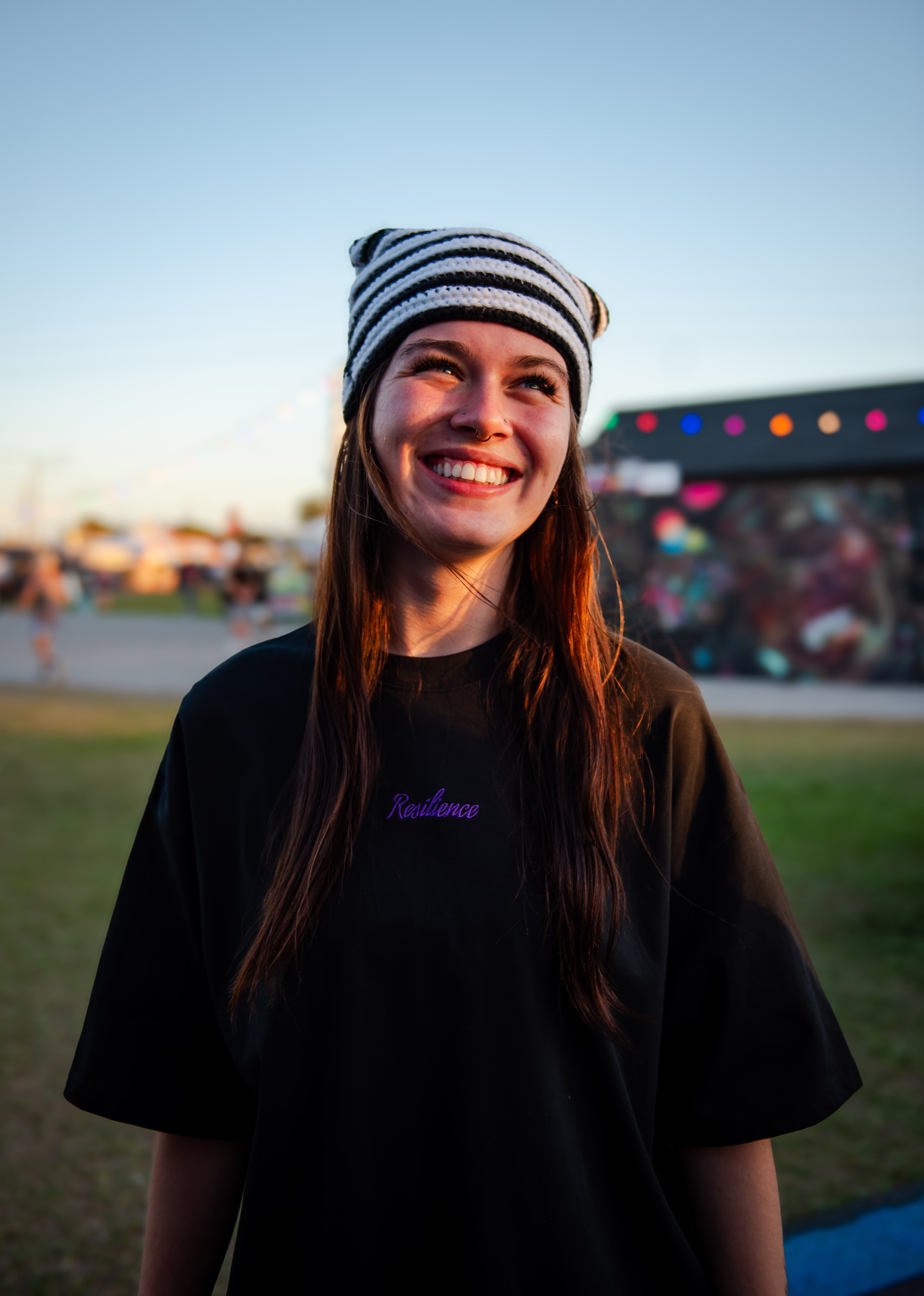 Frequency Oversized Cropped Tee - RESILIENCE