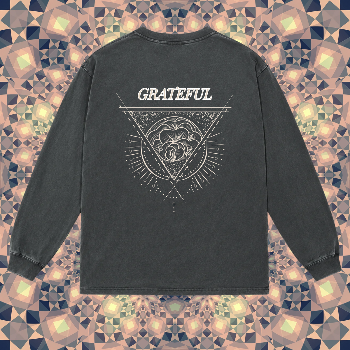 Oversized Long Sleeve Box Tee - GRATEFUL